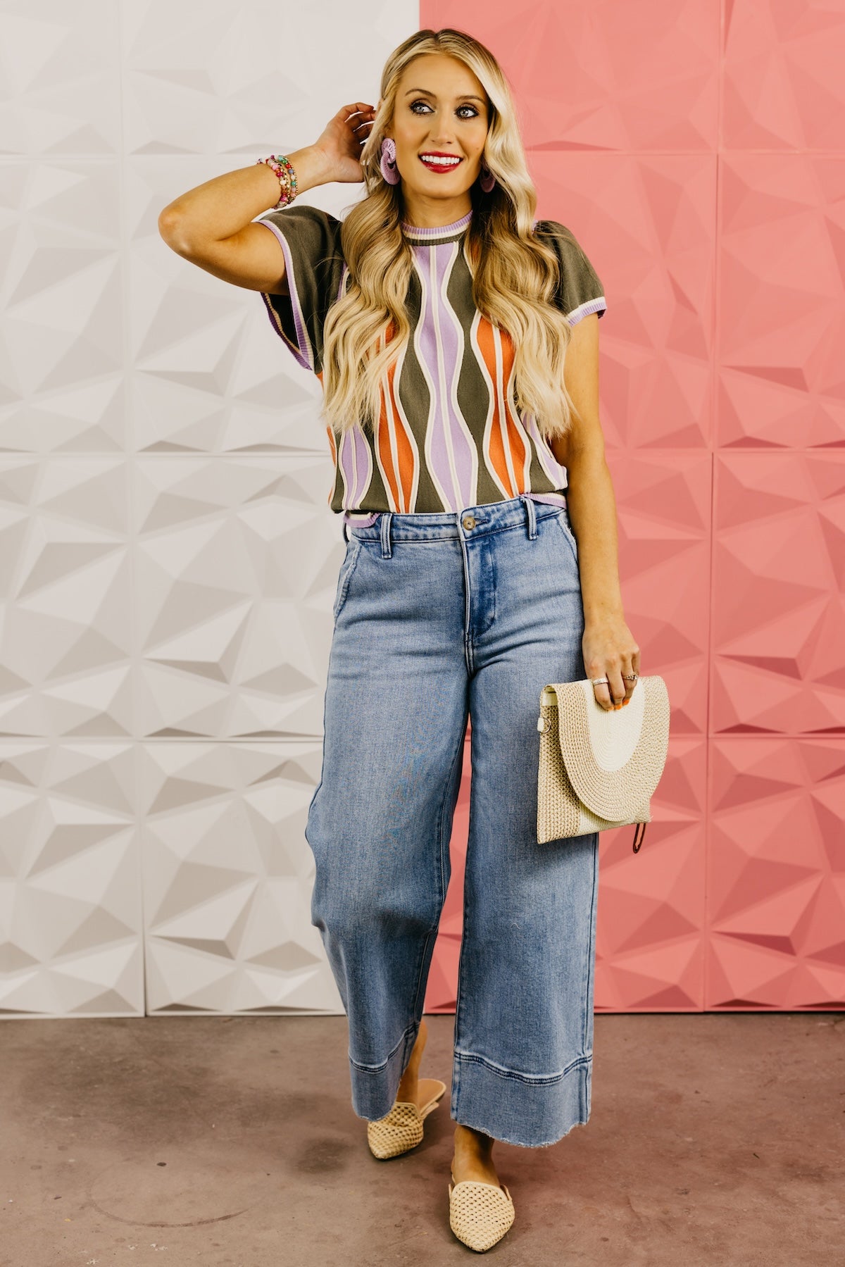 The Graham Wave Pattern Knit Top