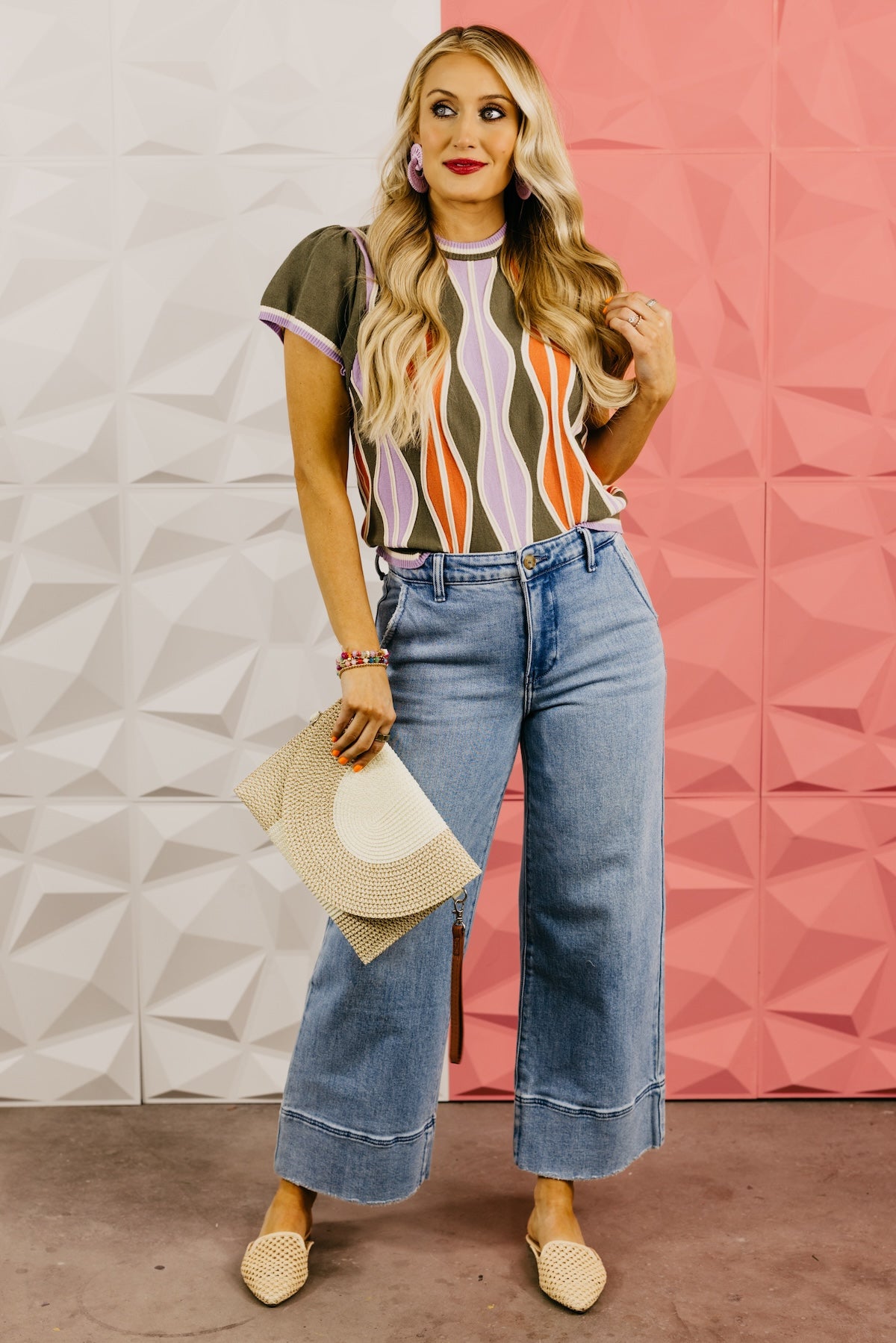 The Graham Wave Pattern Knit Top