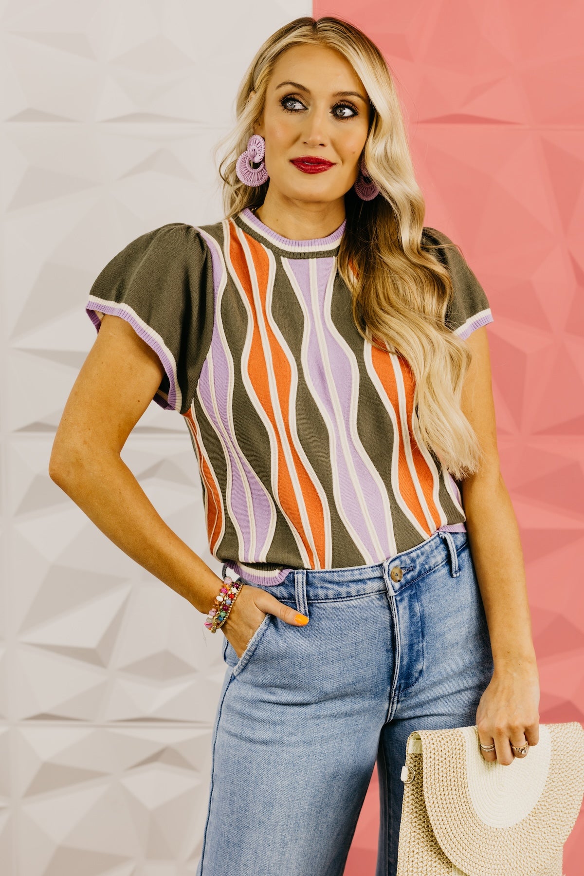The Graham Wave Pattern Knit Top