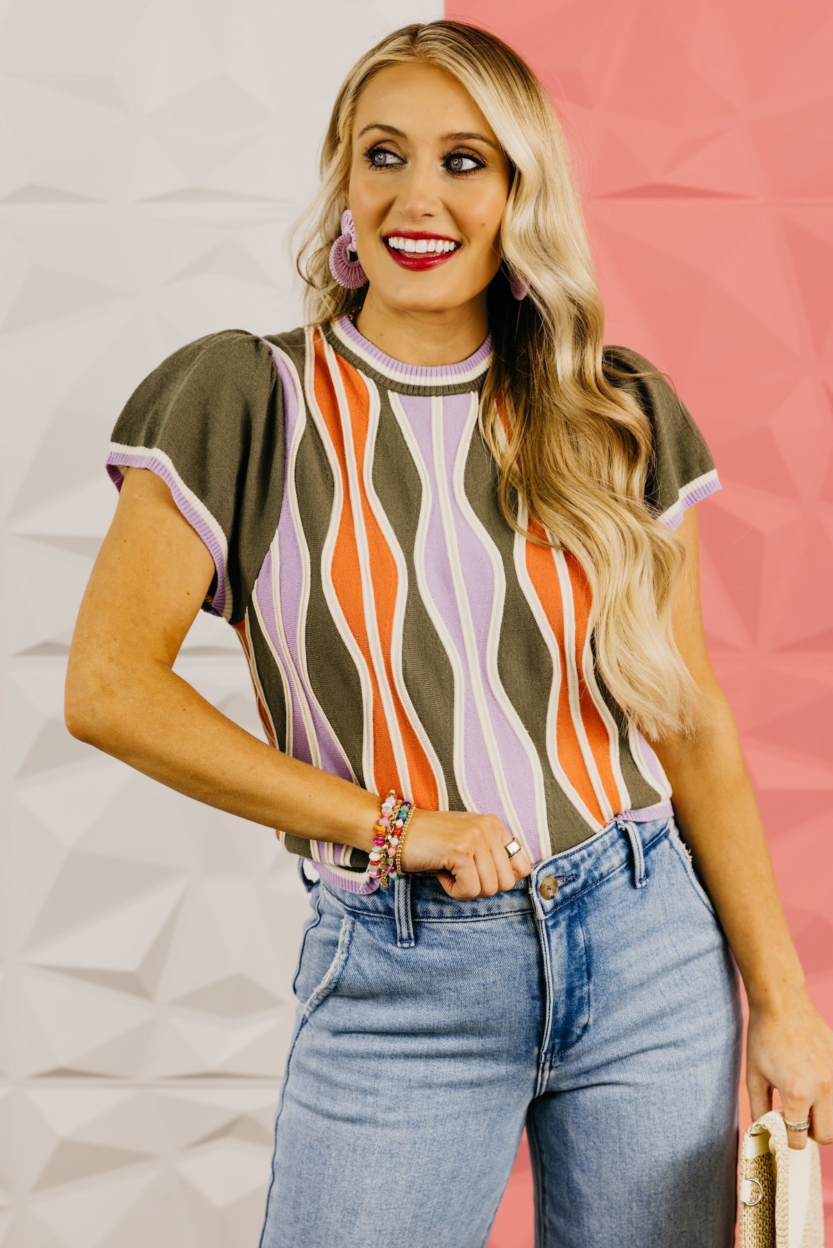 The Graham Wave Pattern Knit Top