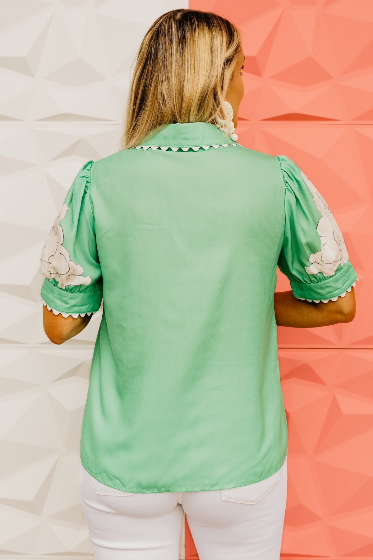 The Luciana Floral Ric Rac Blouse