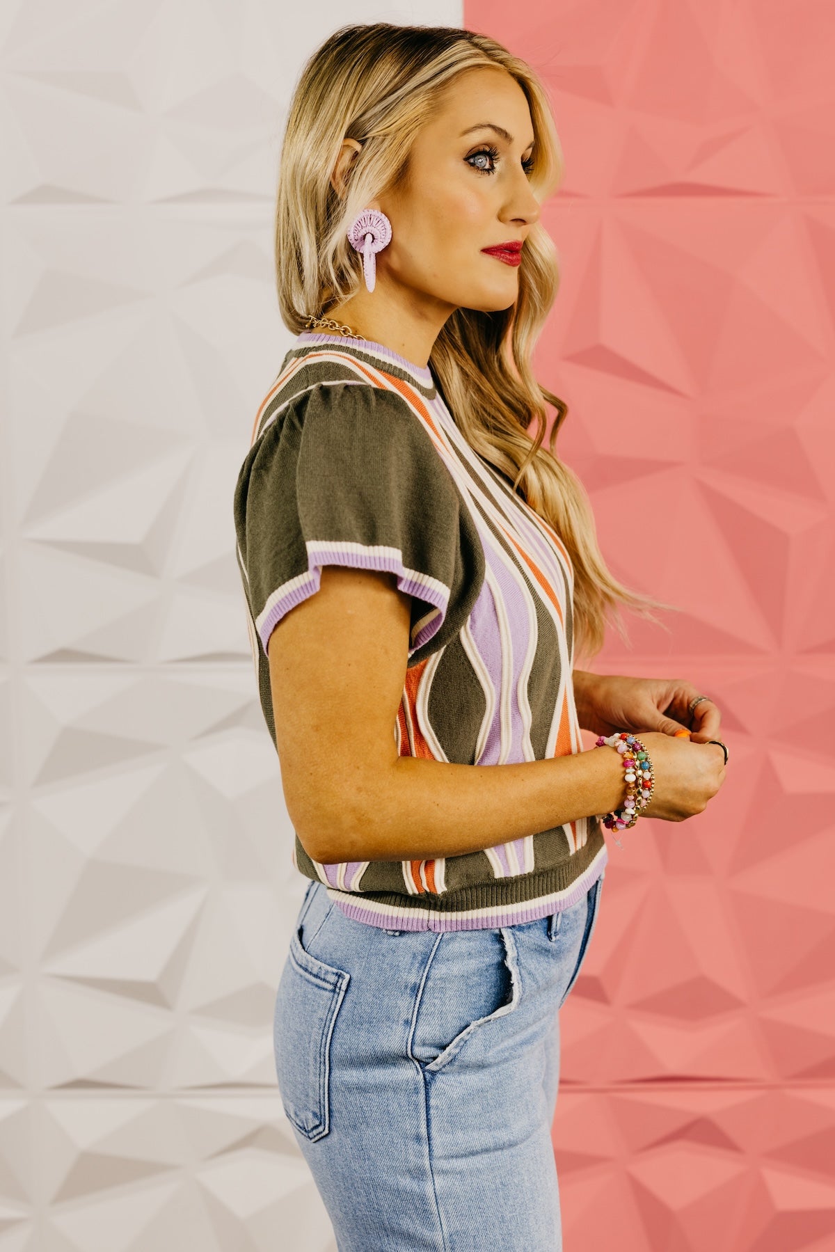 The Graham Wave Pattern Knit Top