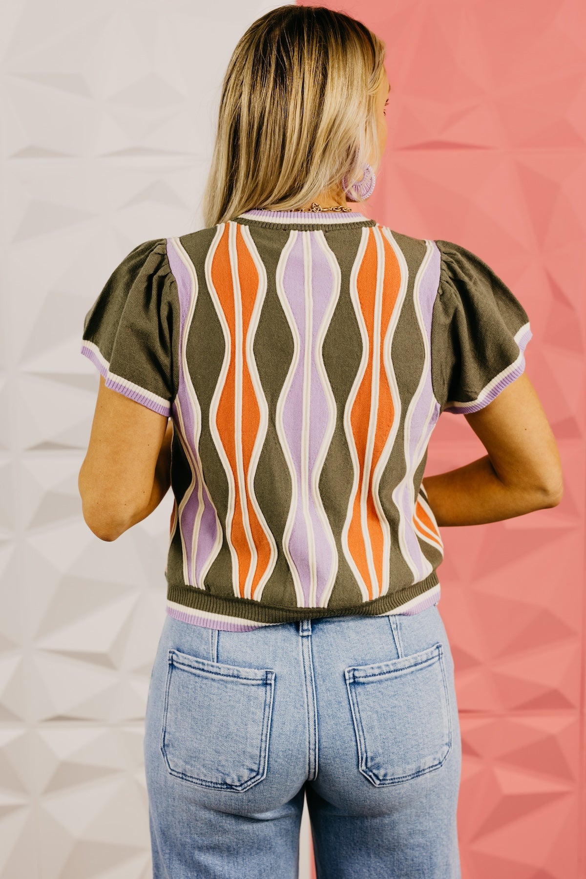 The Graham Wave Pattern Knit Top