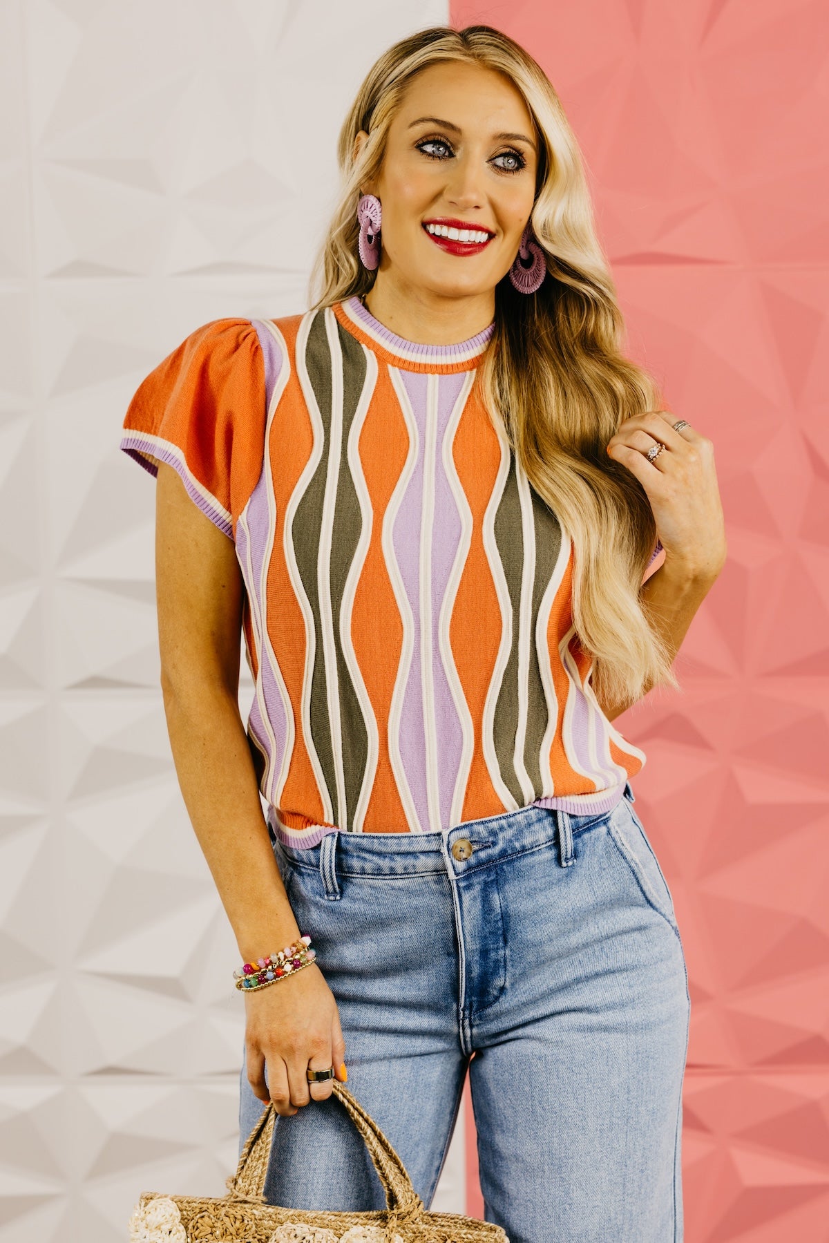 The Graham Wave Pattern Knit Top