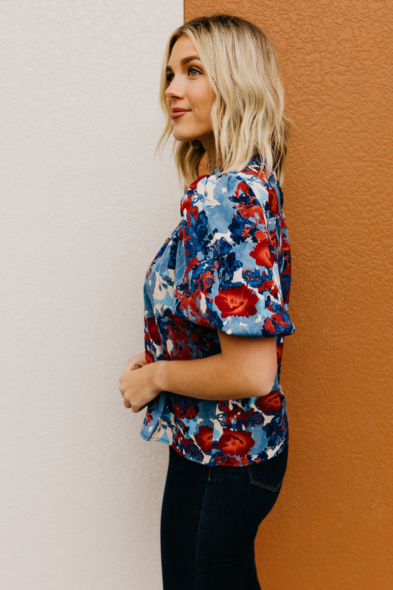 The Lyle Smocked Floral Blouse