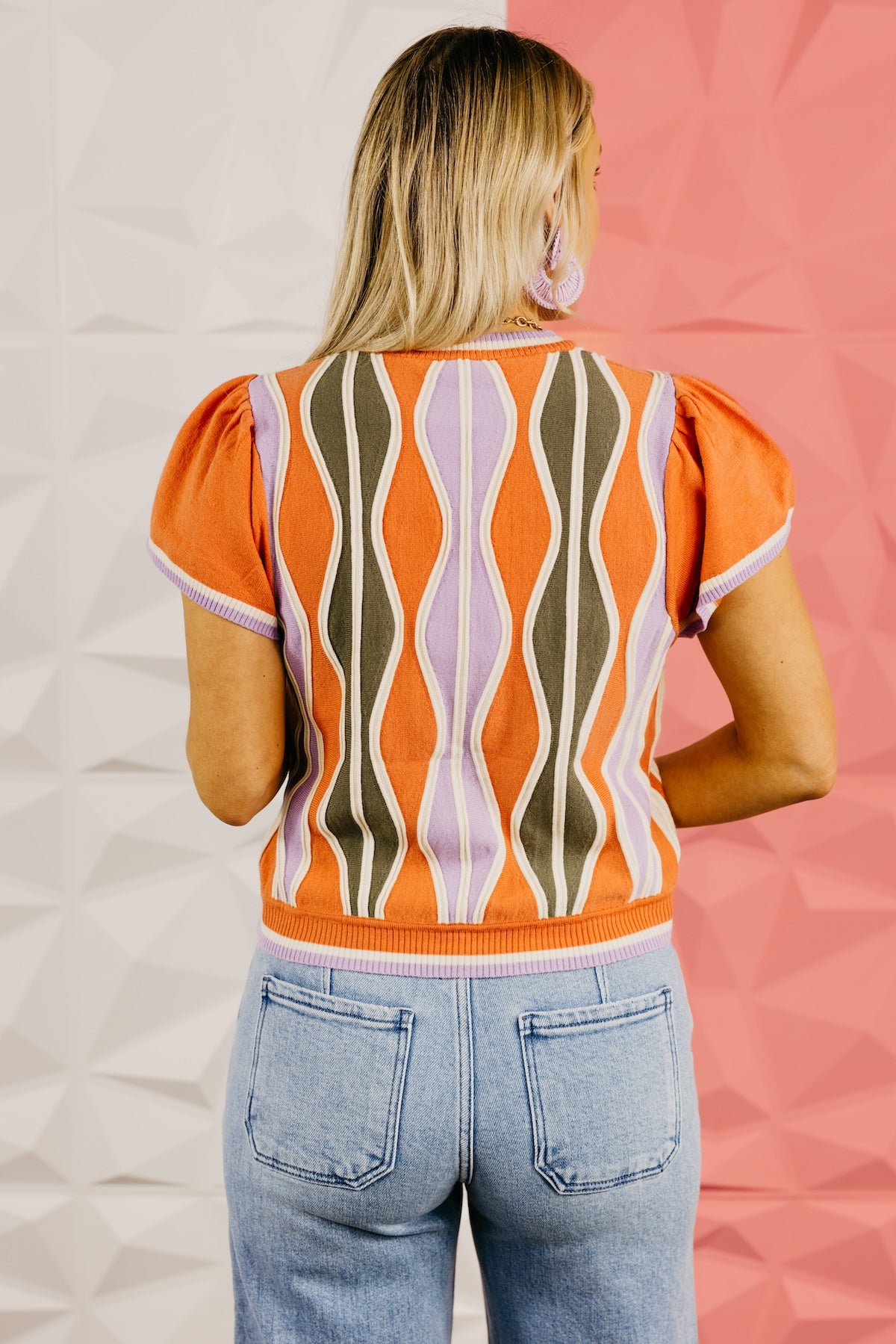 The Graham Wave Pattern Knit Top