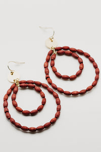 The Aliza Wood Bead Earring