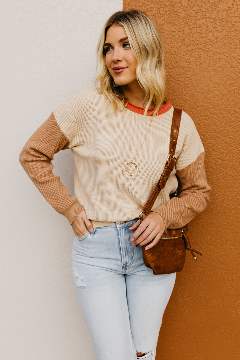 Wishlist | The Angelo Color Block Waffle Sweater