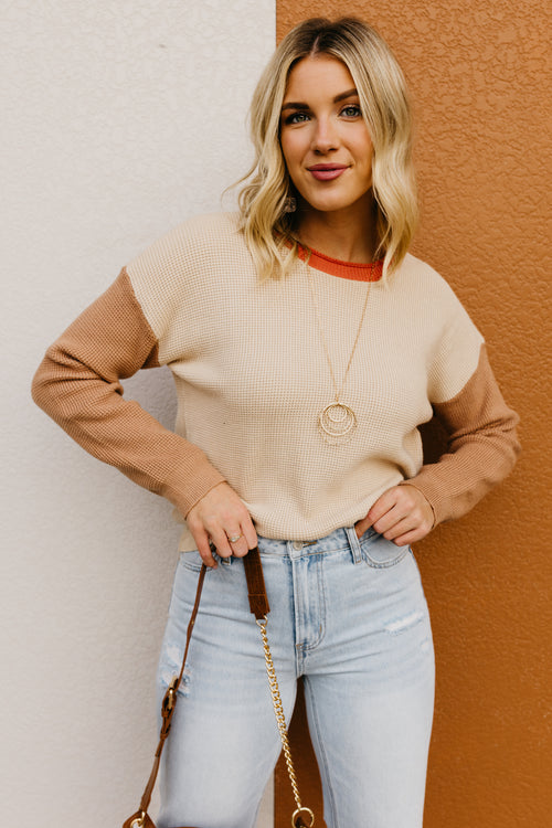 Wishlist | The Angelo Color Block Waffle Sweater