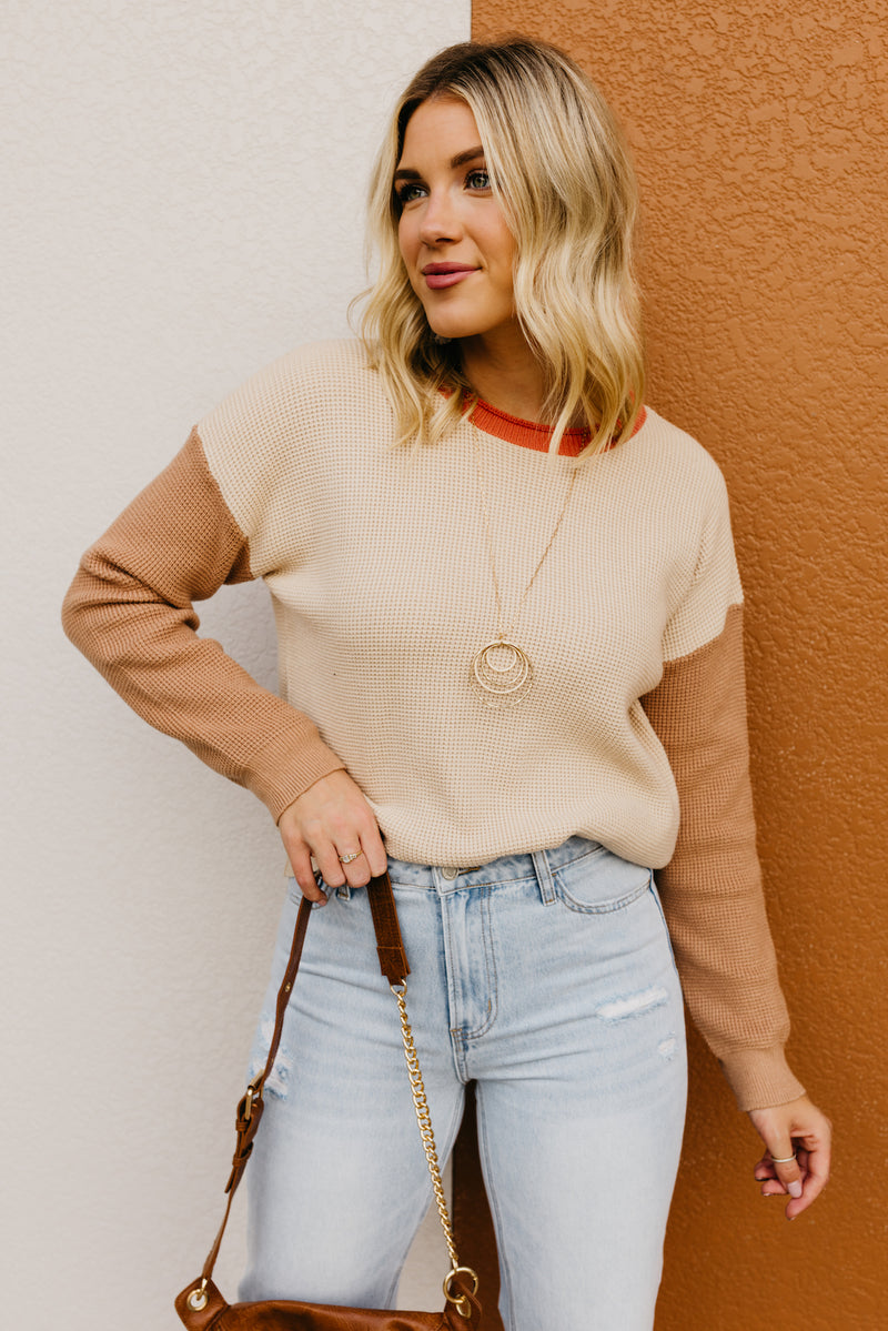 Wishlist | The Angelo Color Block Waffle Sweater