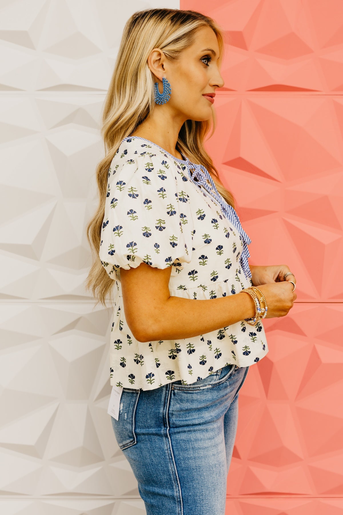 The Finnegan Floral Tie Front Blouse
