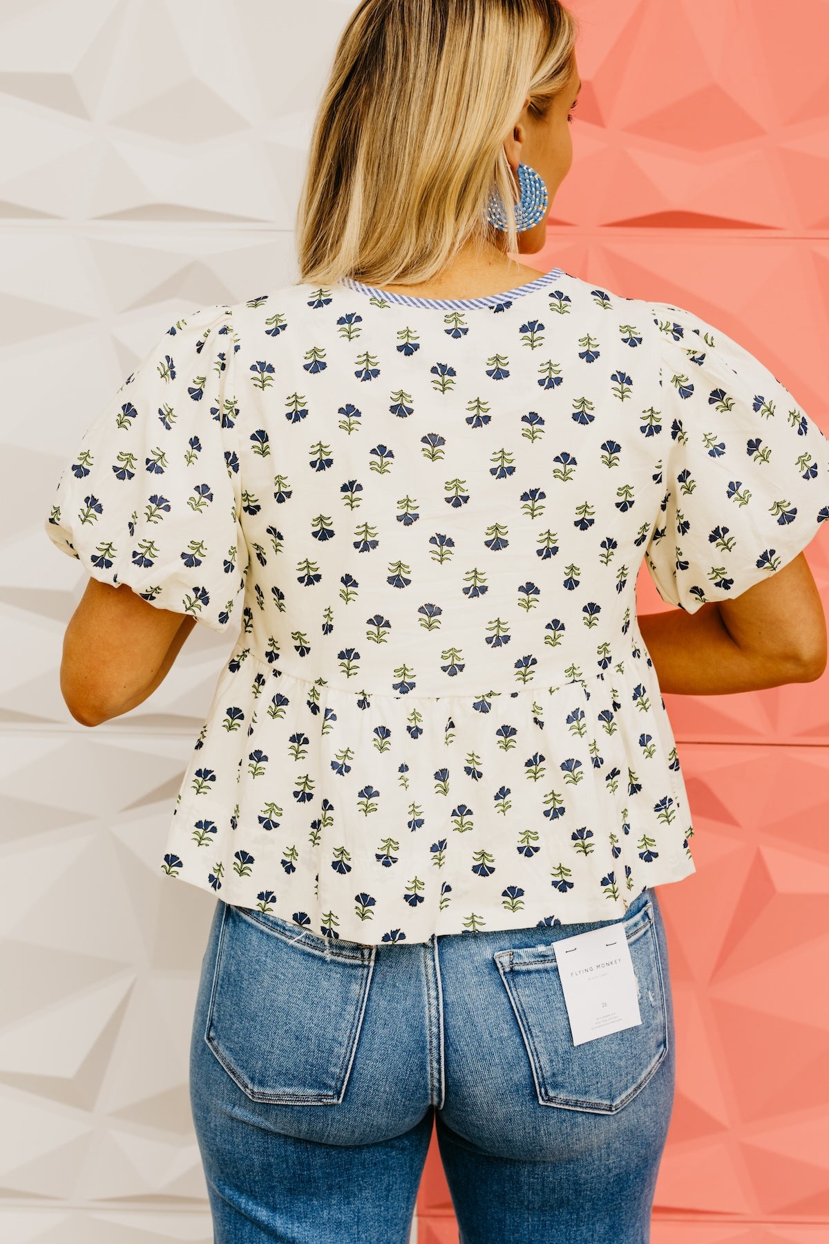 The Finnegan Floral Tie Front Blouse