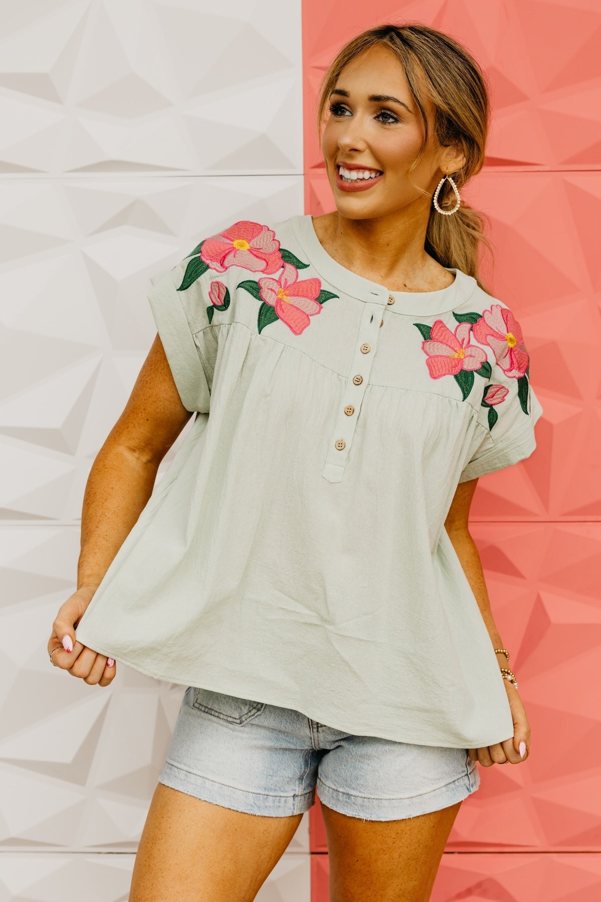 The Princeton Floral Embroidered Top