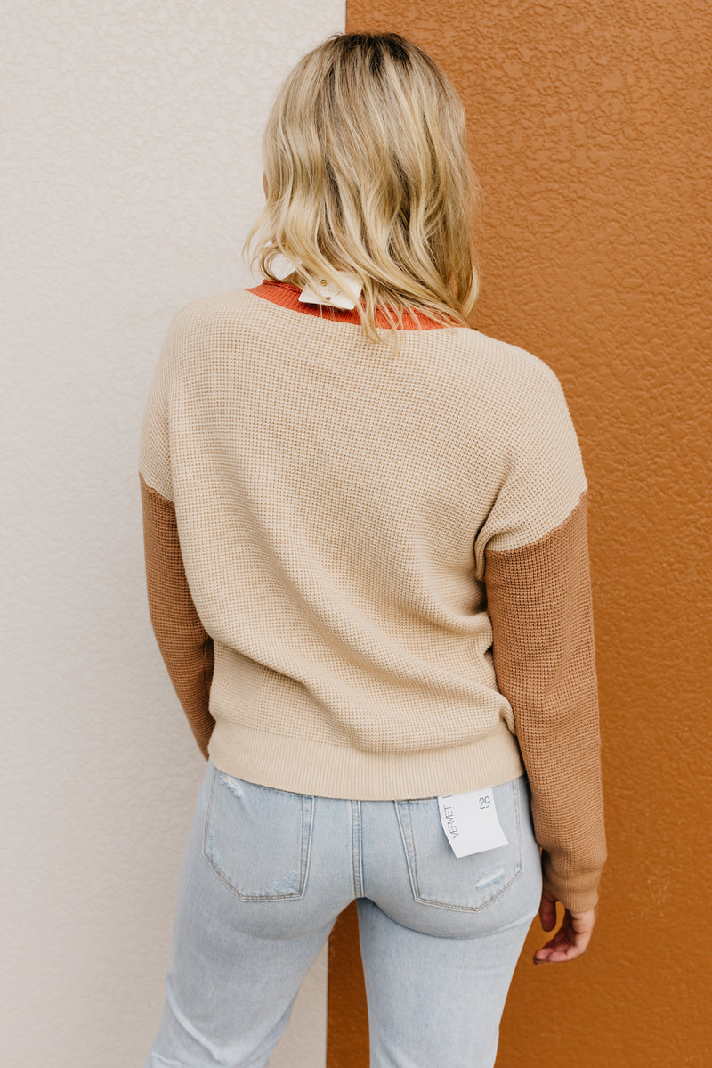 Wishlist | The Angelo Color Block Waffle Sweater