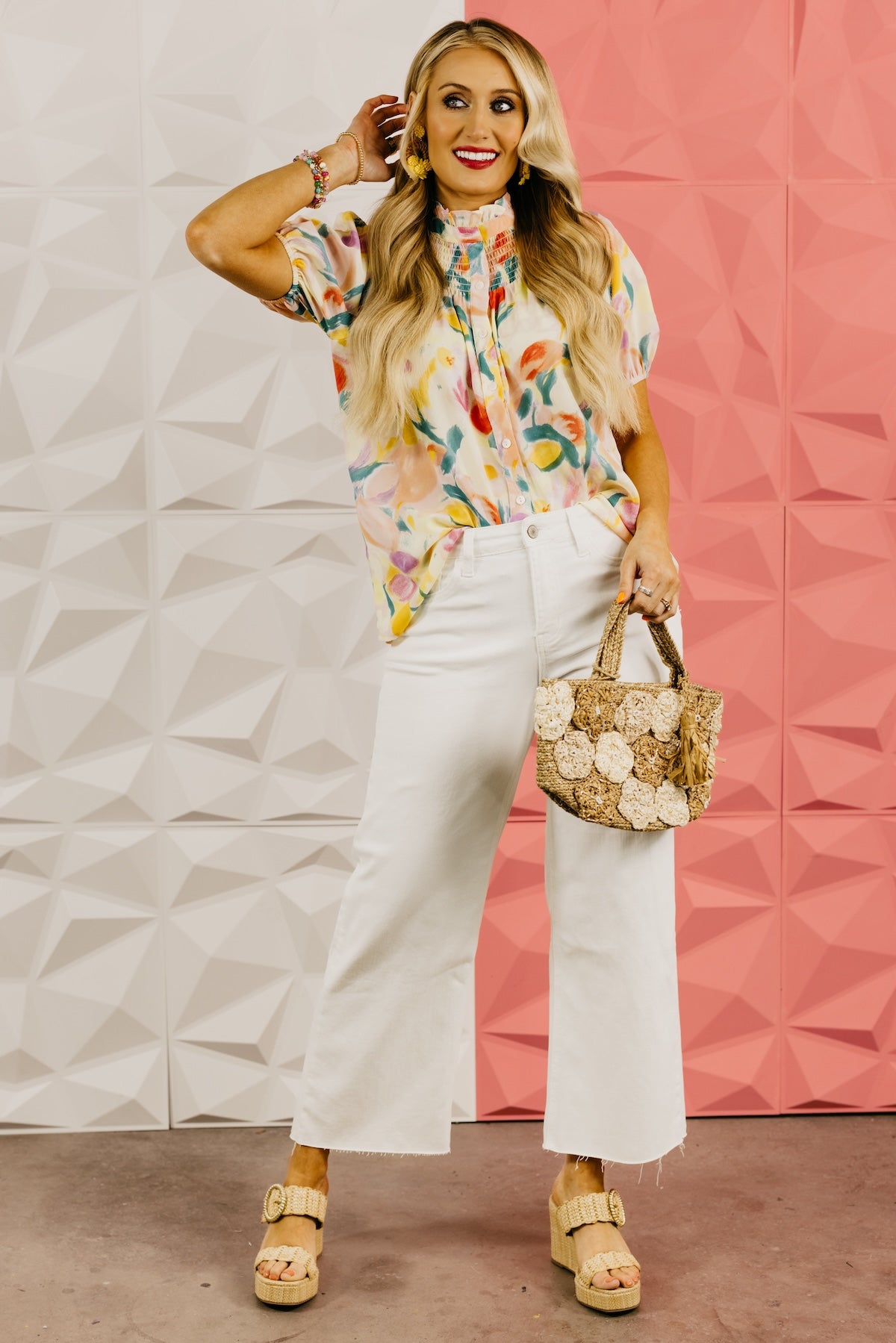 The Abel Puff Sleeve Floral Blouse