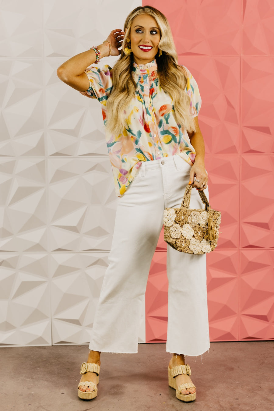 The Abel Puff Sleeve Floral Blouse