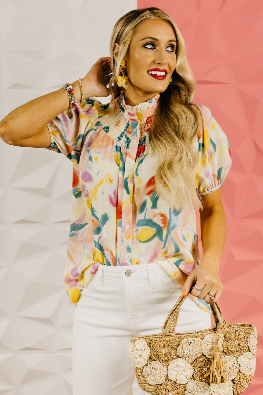 The Abel Puff Sleeve Floral Blouse