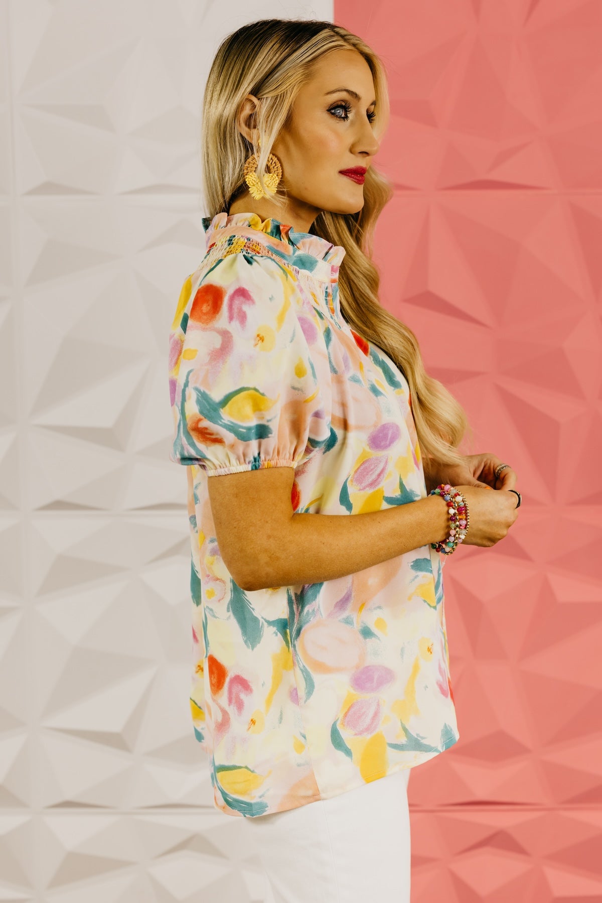 The Abel Puff Sleeve Floral Blouse