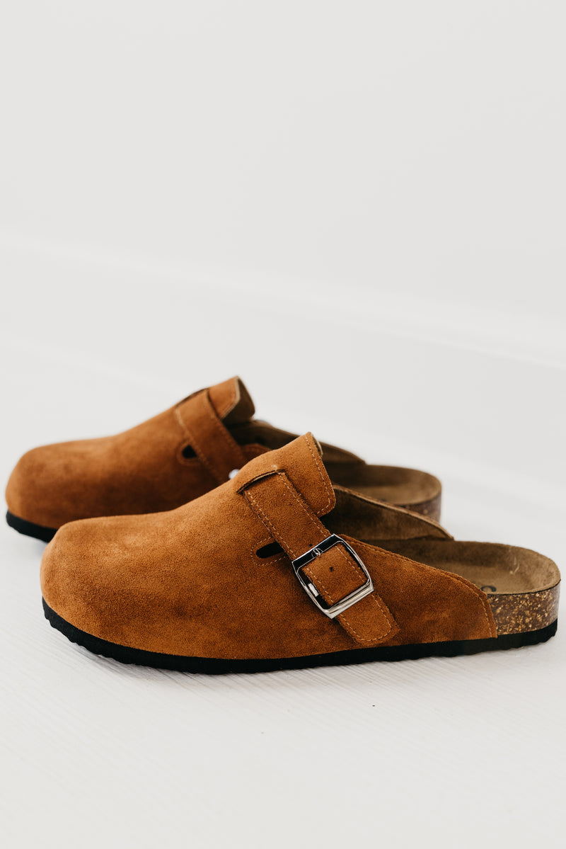 The Bria Slip On Buckle Clog | Whiskey
