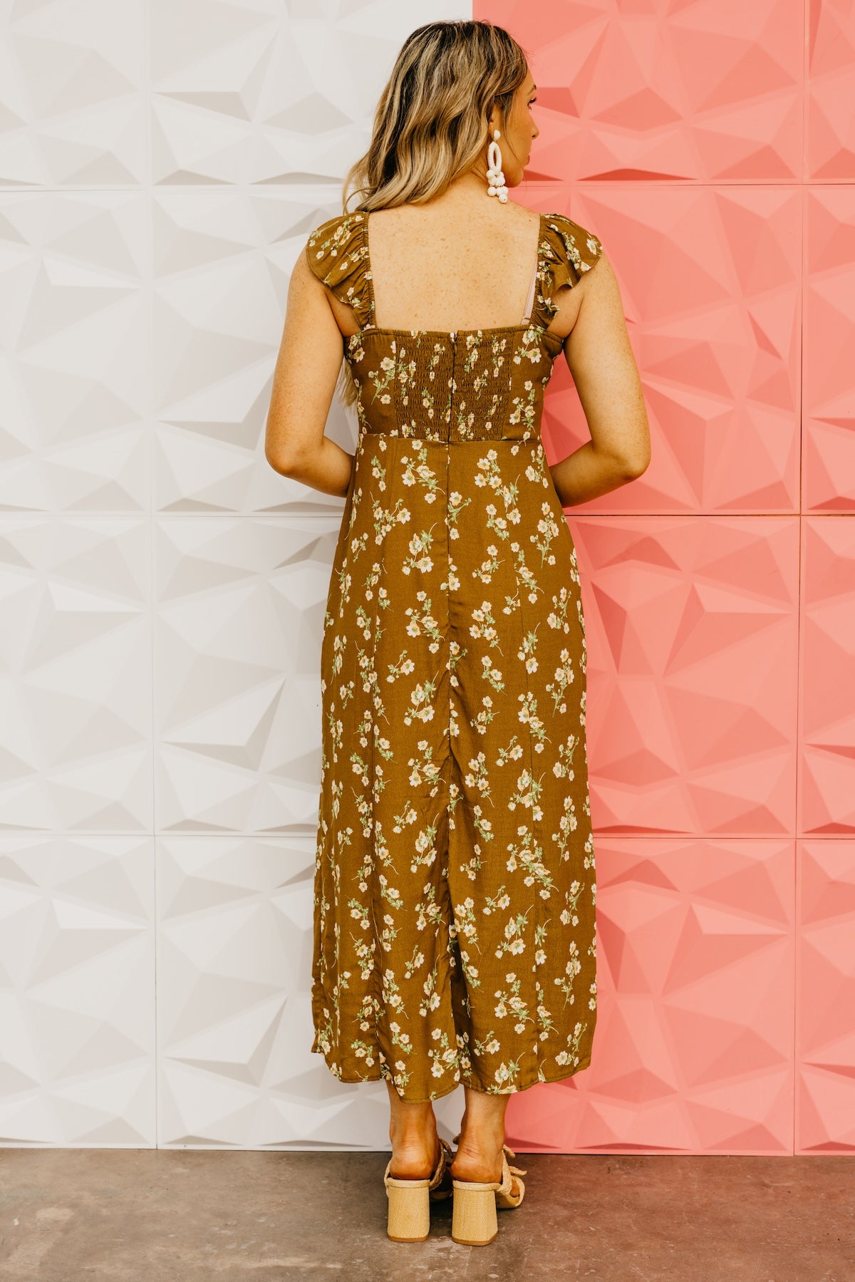 The Regina Floral Sweetheart Midi Dress