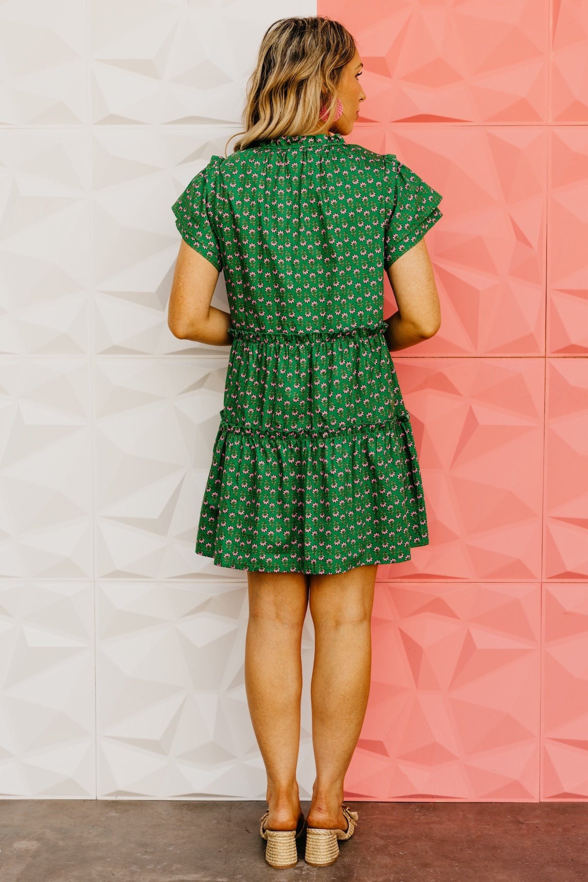 The Katie Floral Empire Tiered Mini Dress