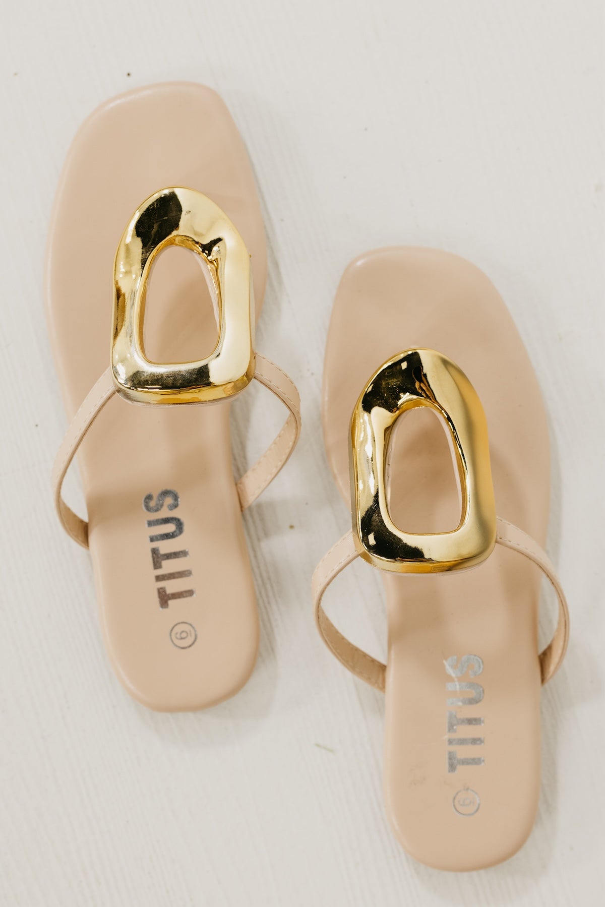 The Avery Square Toe Thong Sandal