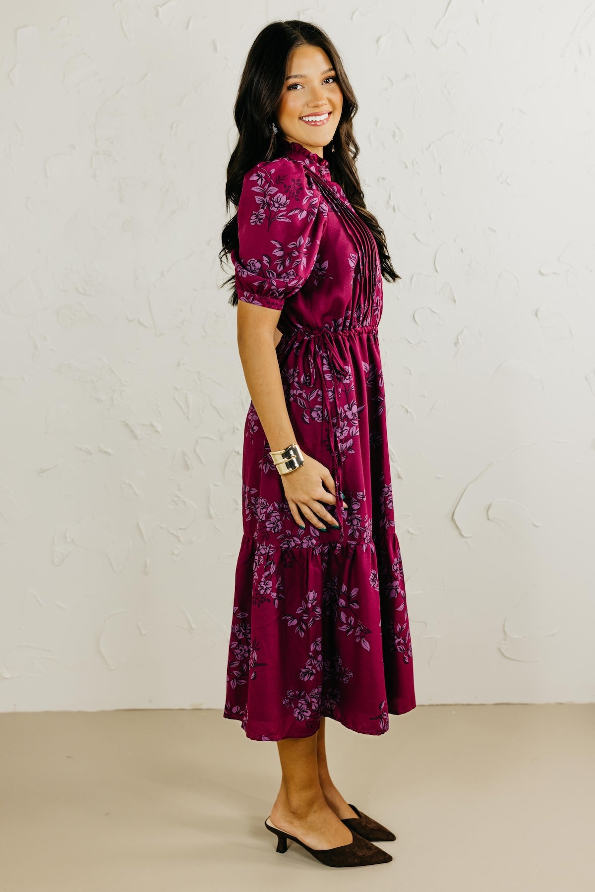 The Zurum Floral Pleated Midi Dress