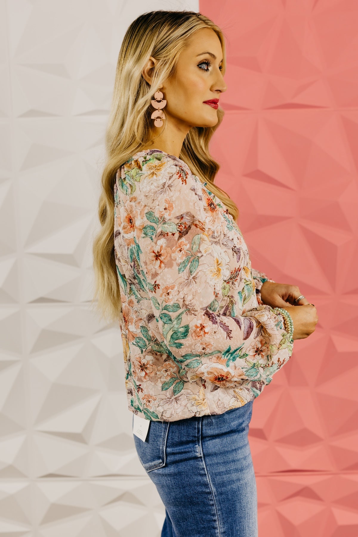 LoveStitch | The Joel Floral Button Down Blouse