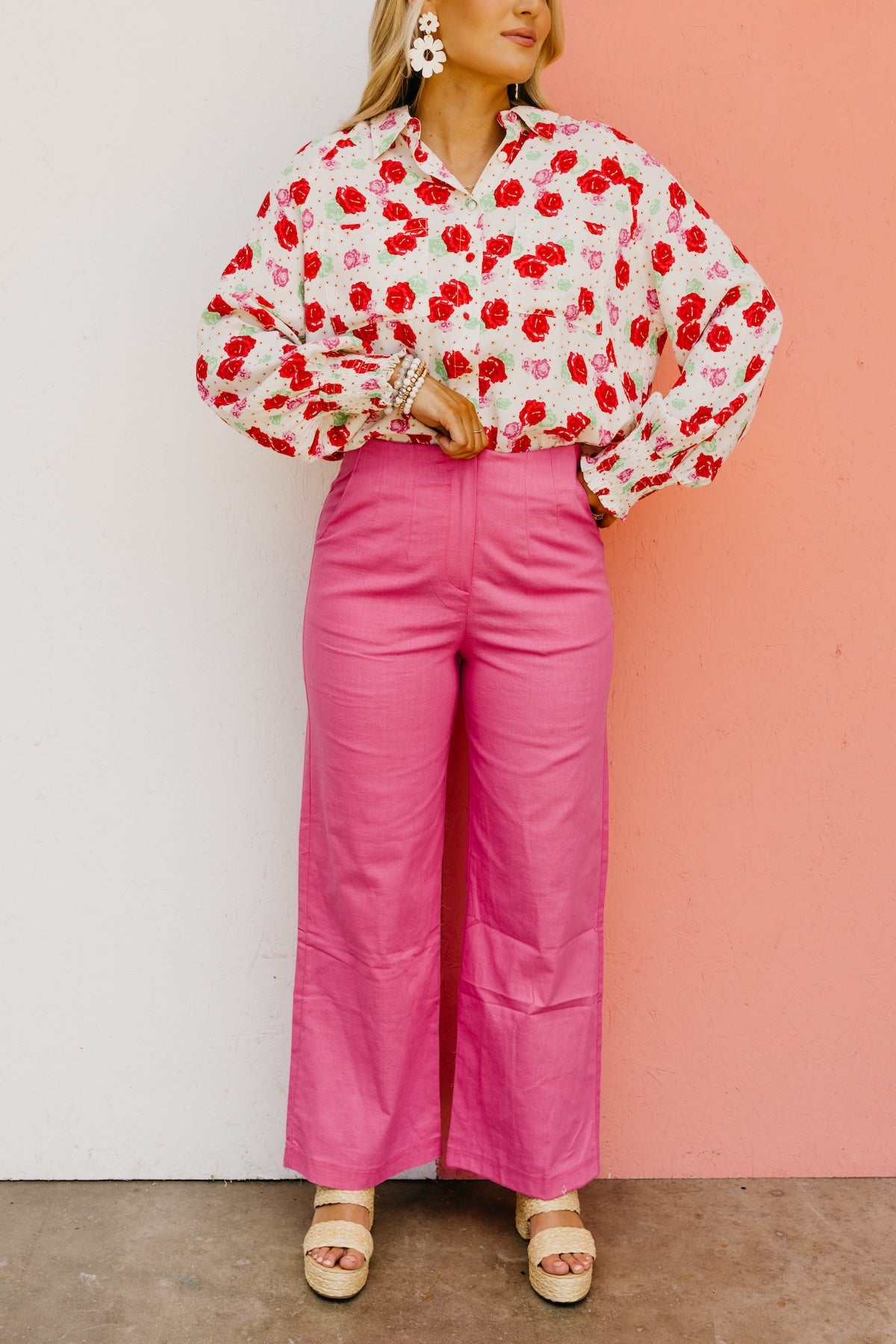 The Titan Linen Darted Wide Leg Pants