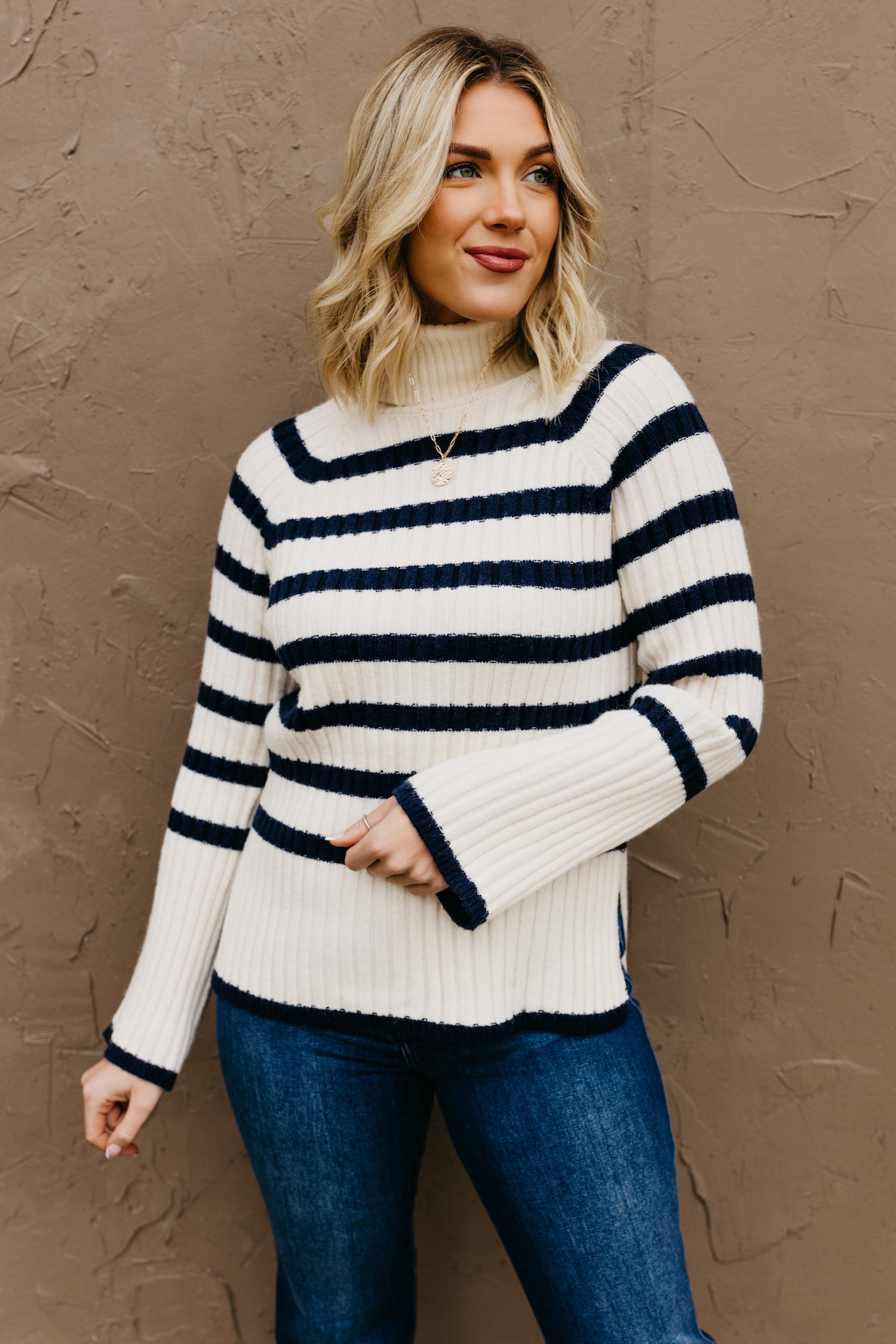 The Ernie Turtleneck Striped Sweater  - FINAL SALE