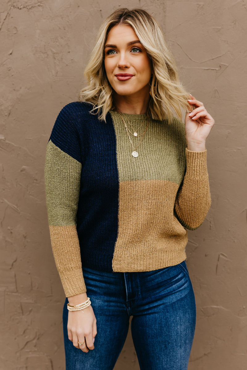 The Andrew Color Block Sweater