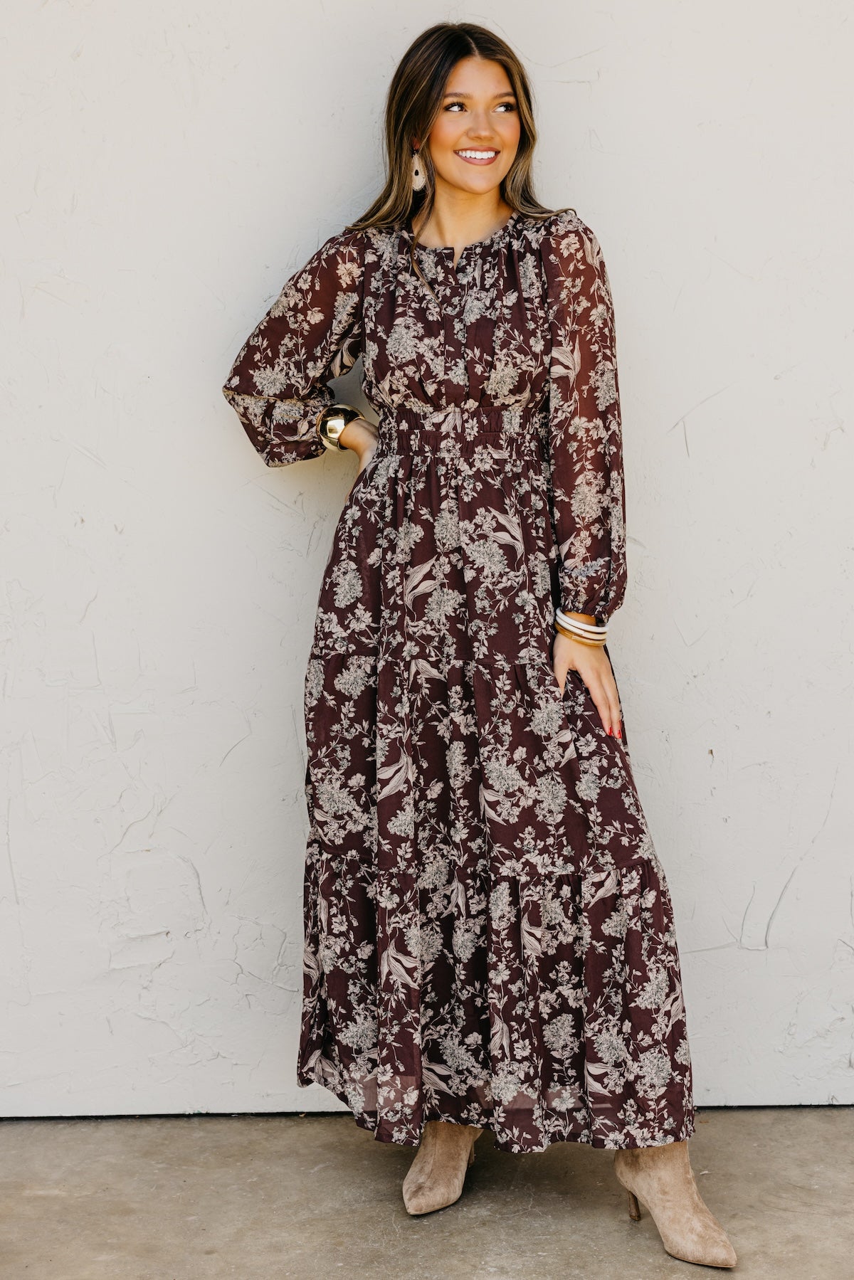 The Maren Floral Tiered Maxi Dress