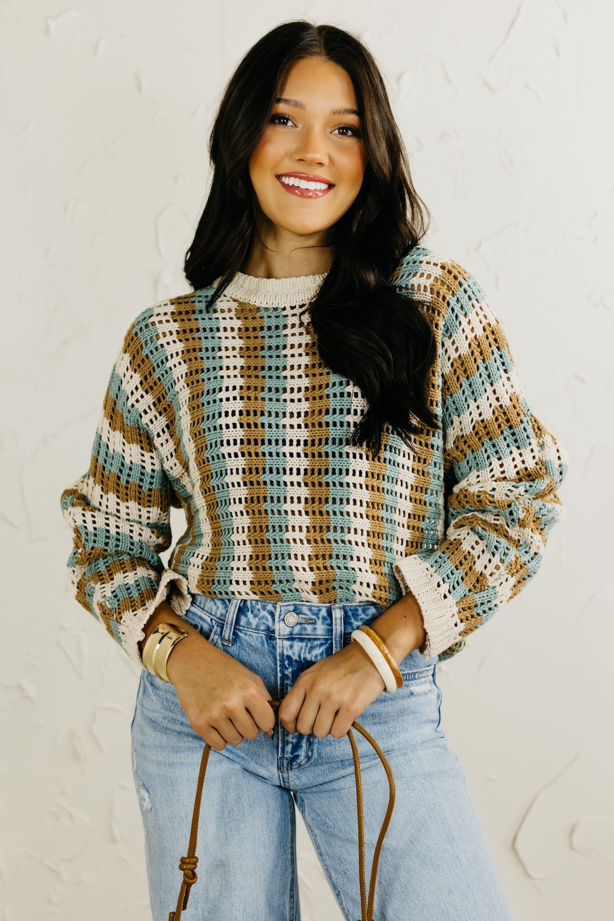 The Sheril Stripe Dolman Sweater
