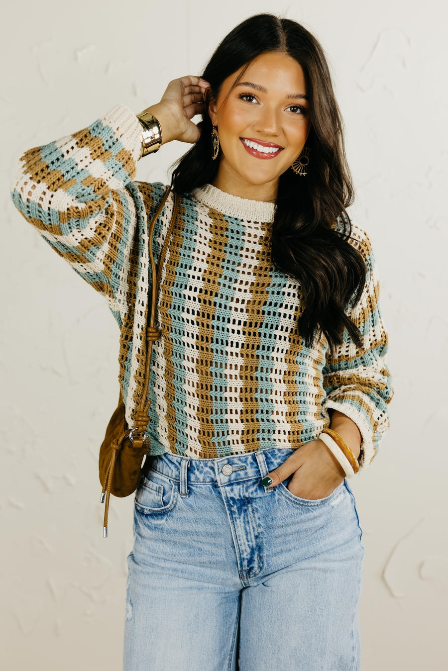 The Sheril Stripe Dolman Sweater