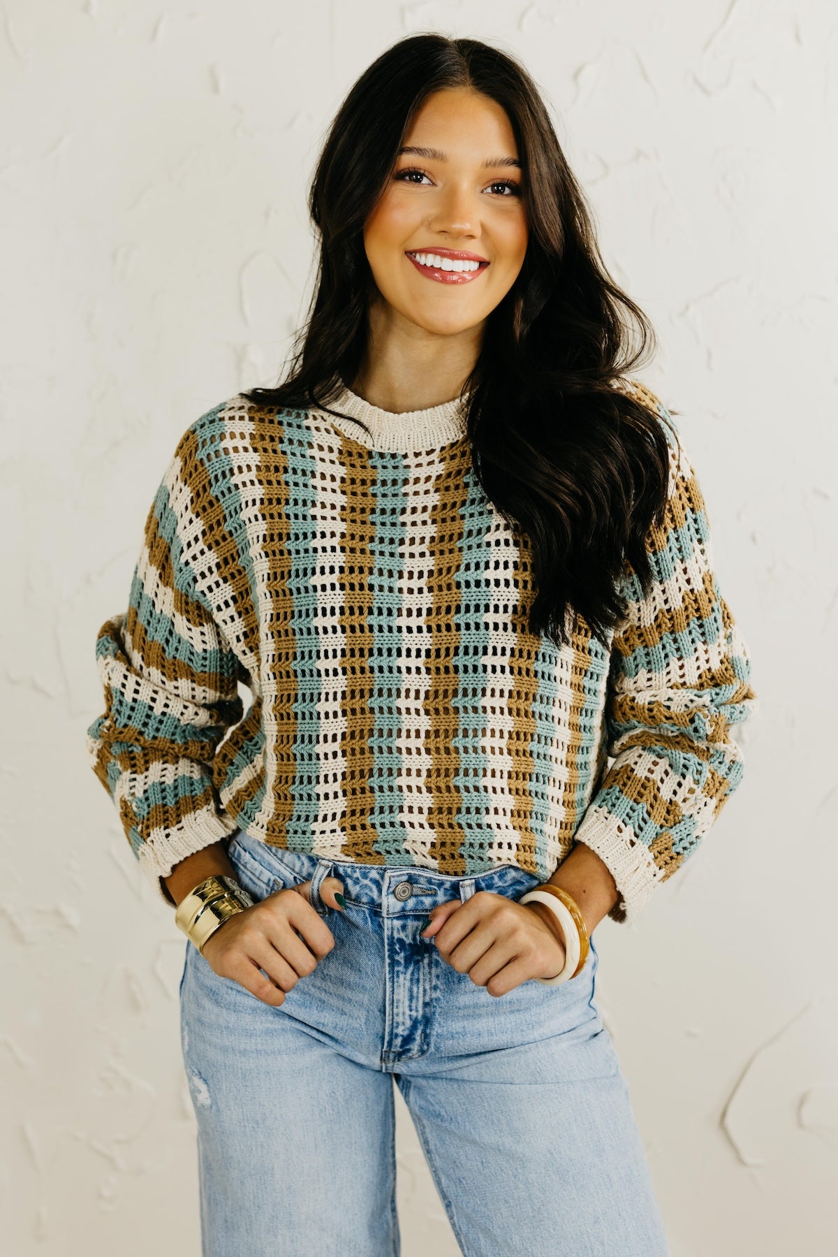 The Sheril Stripe Dolman Sweater