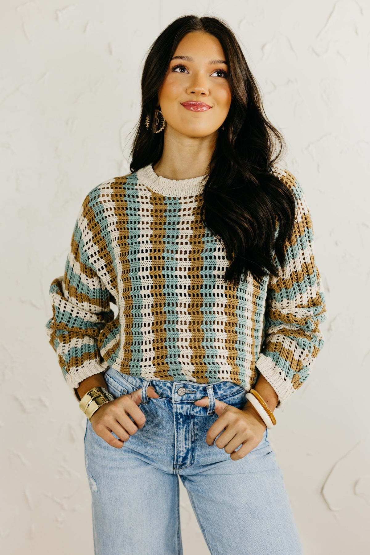 The Sheril Stripe Dolman Sweater
