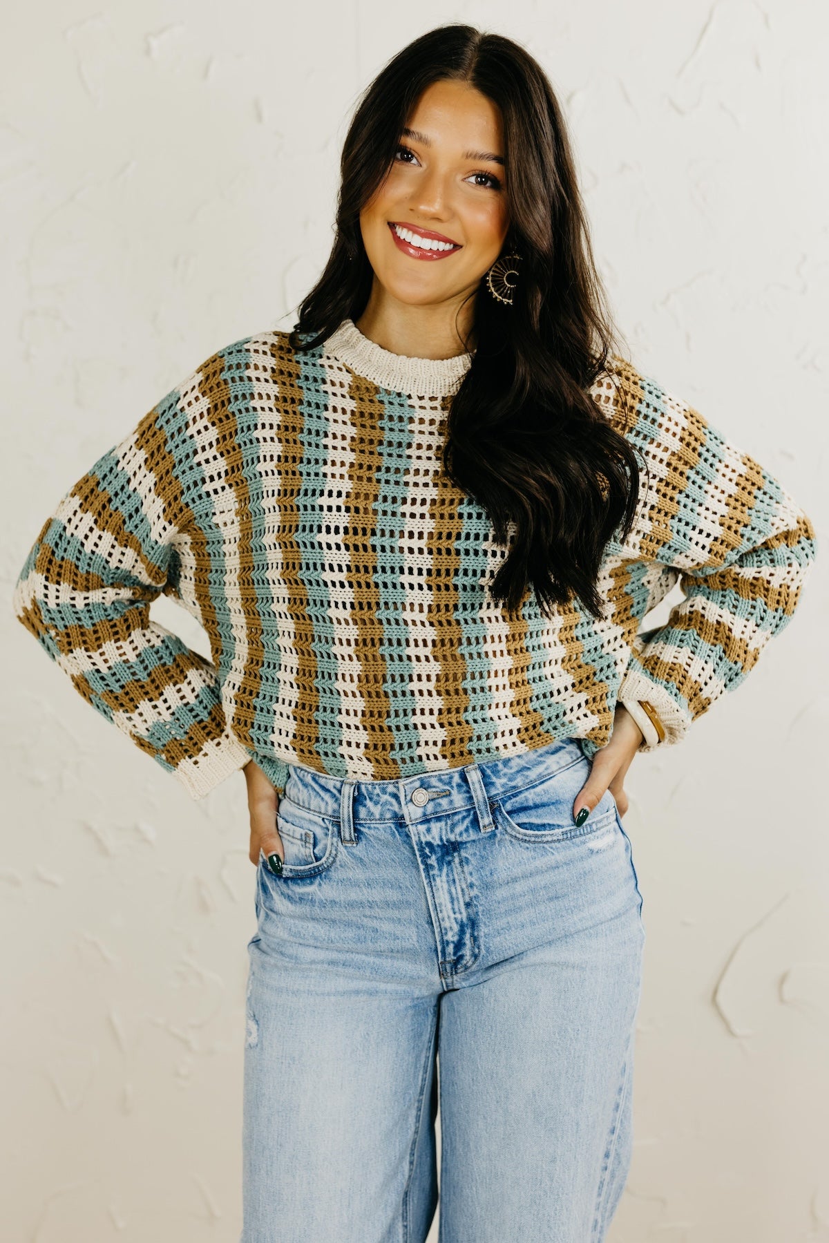 The Sheril Stripe Dolman Sweater