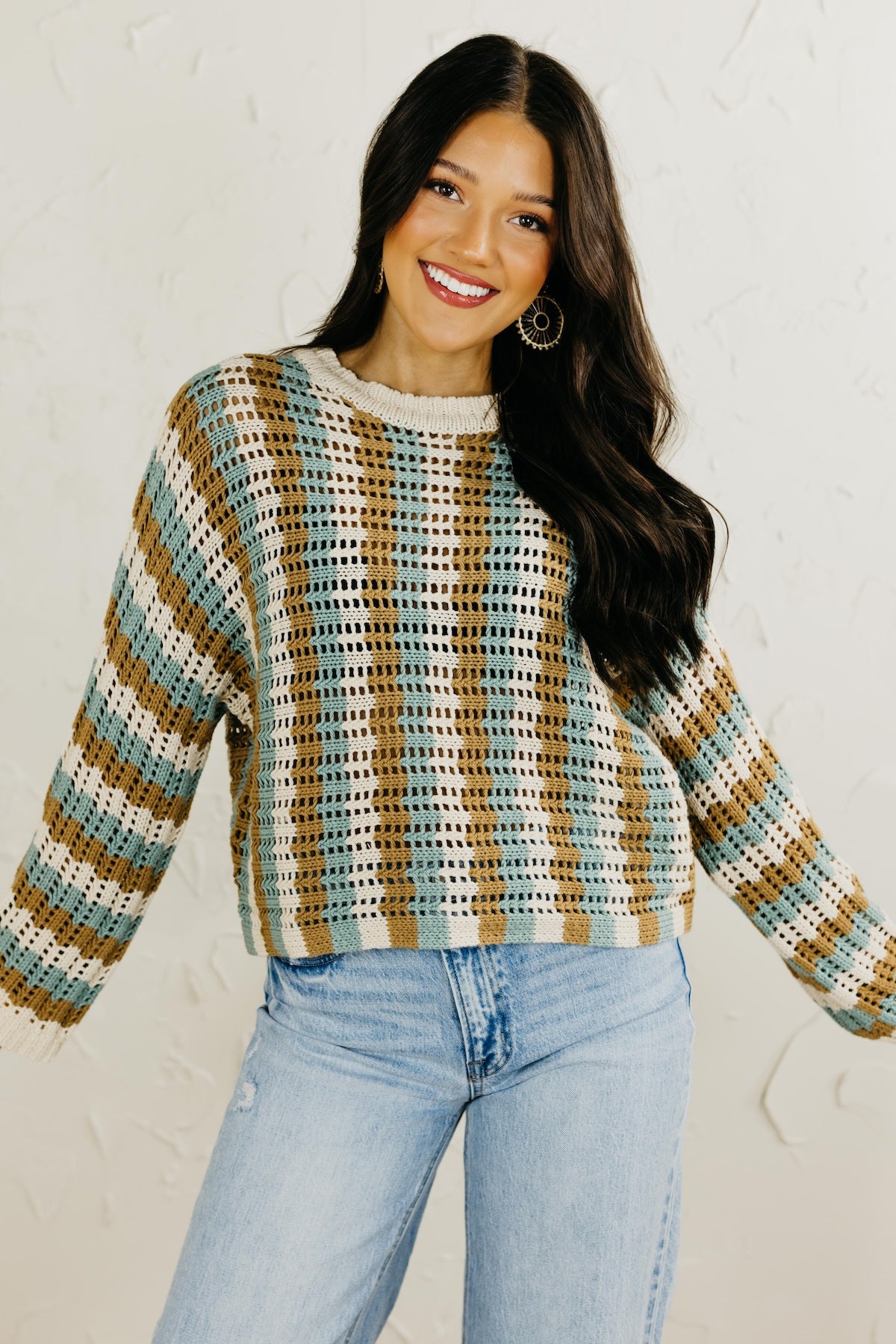 The Sheril Stripe Dolman Sweater