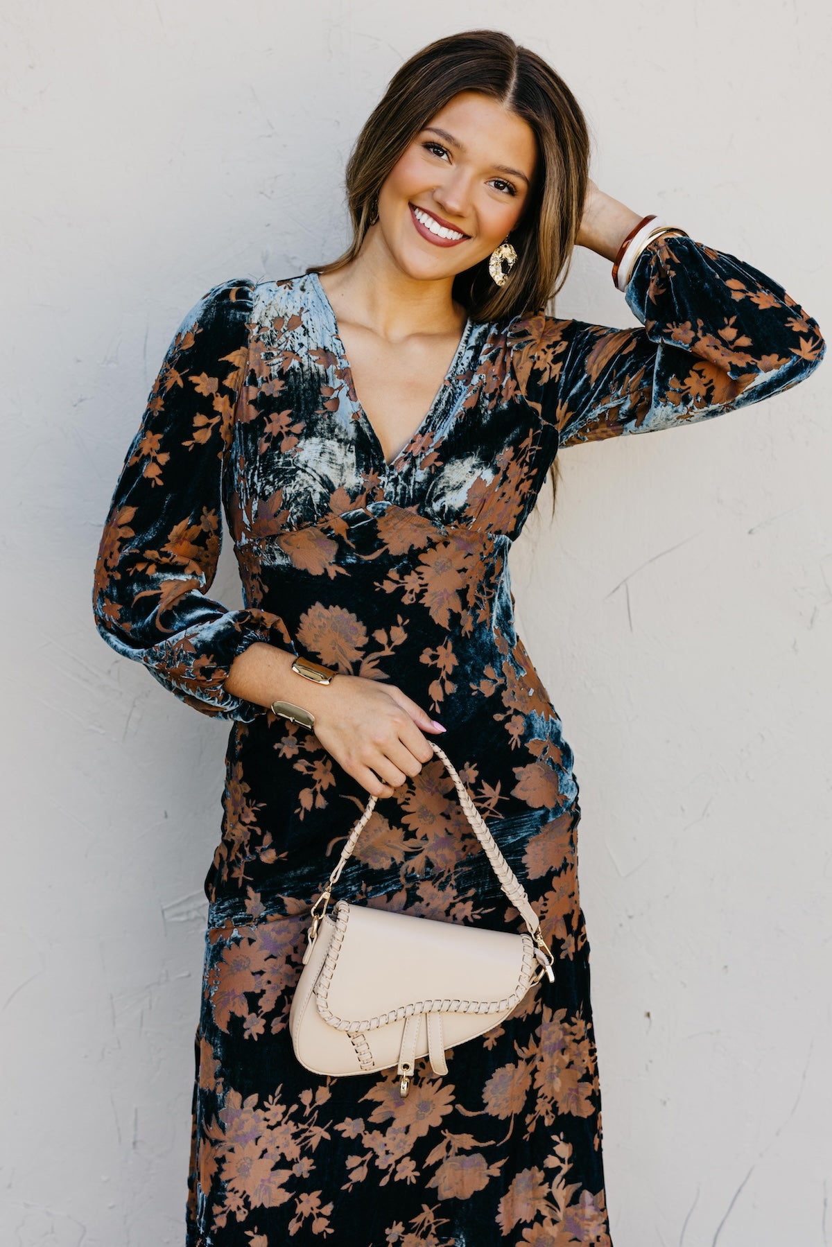 The Mariska Burnout Velvet Maxi Dress