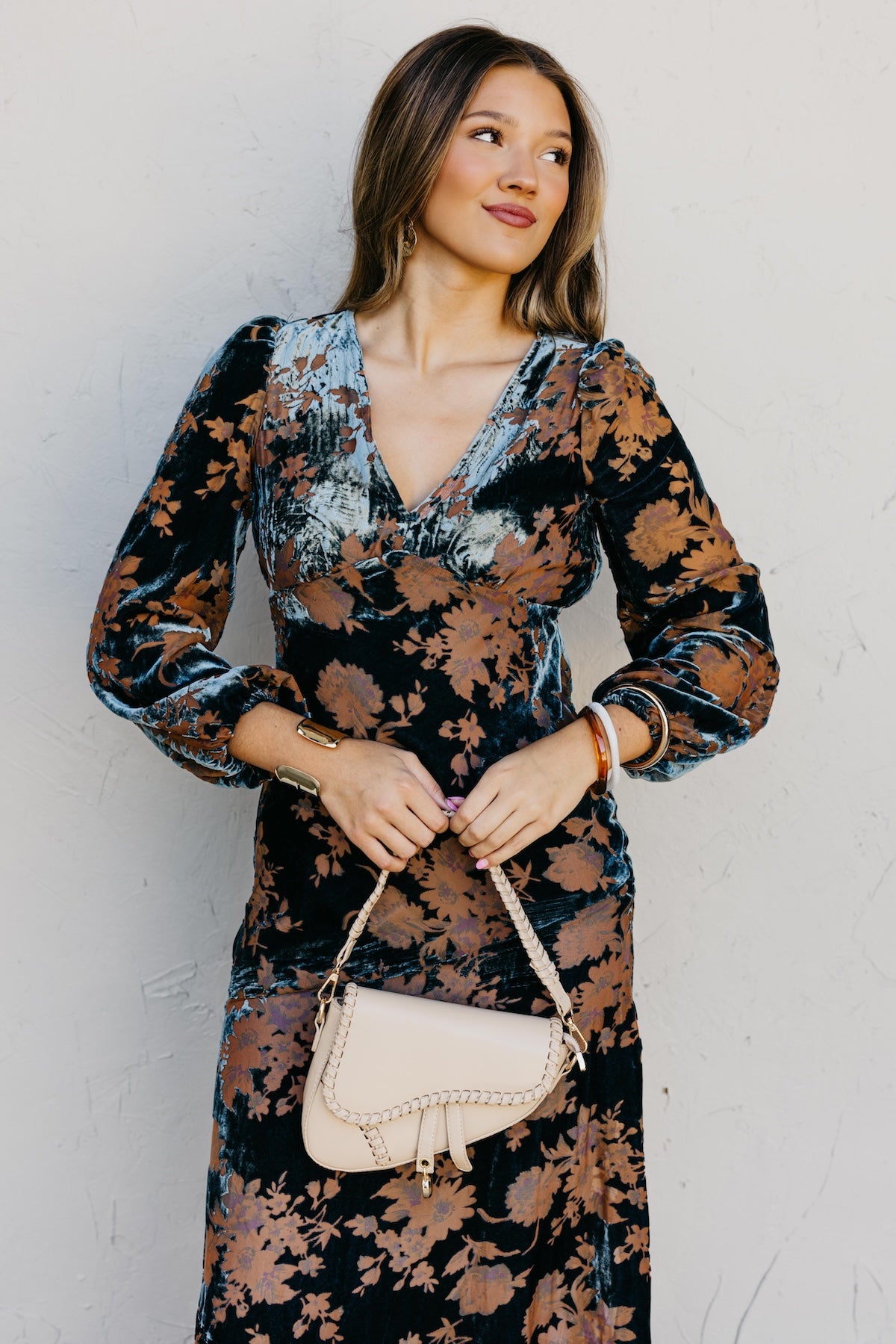 The Mariska Burnout Velvet Maxi Dress