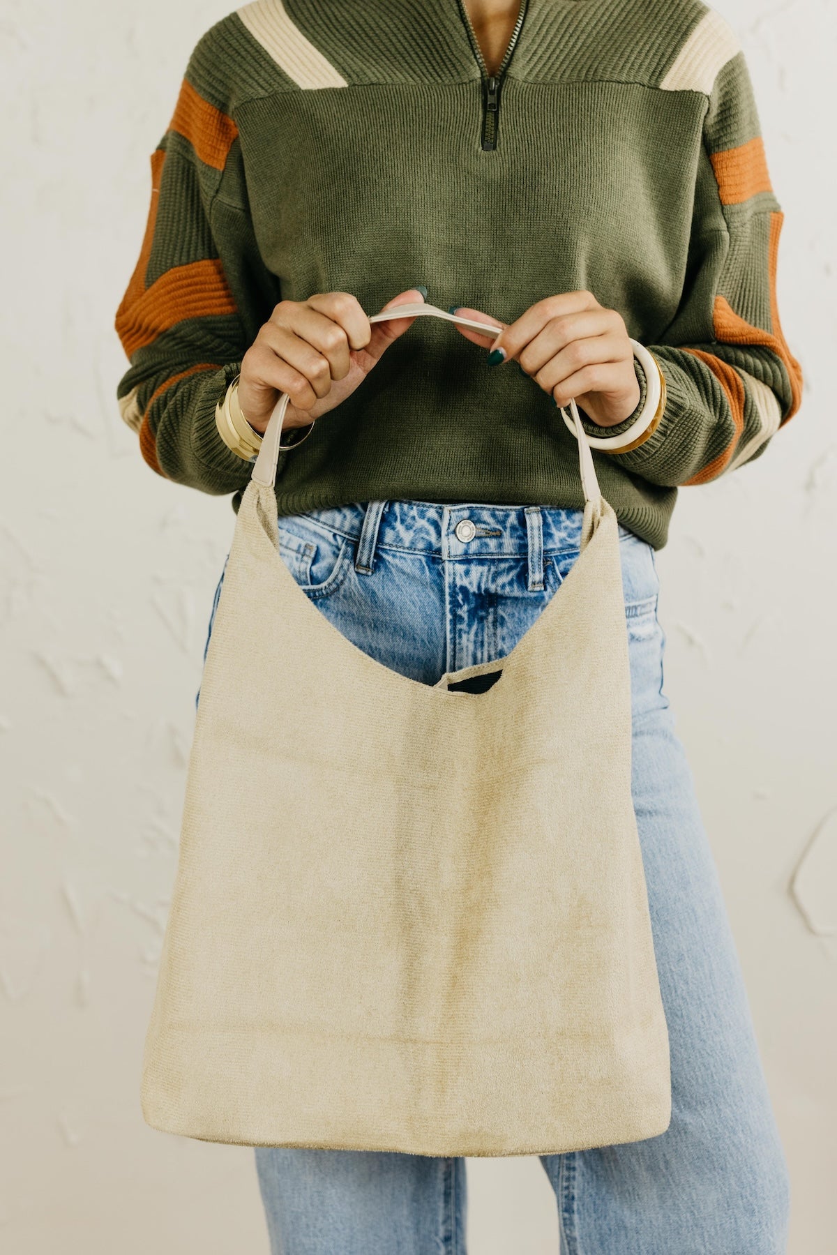 The Olyvia Suede Shoulder Bag