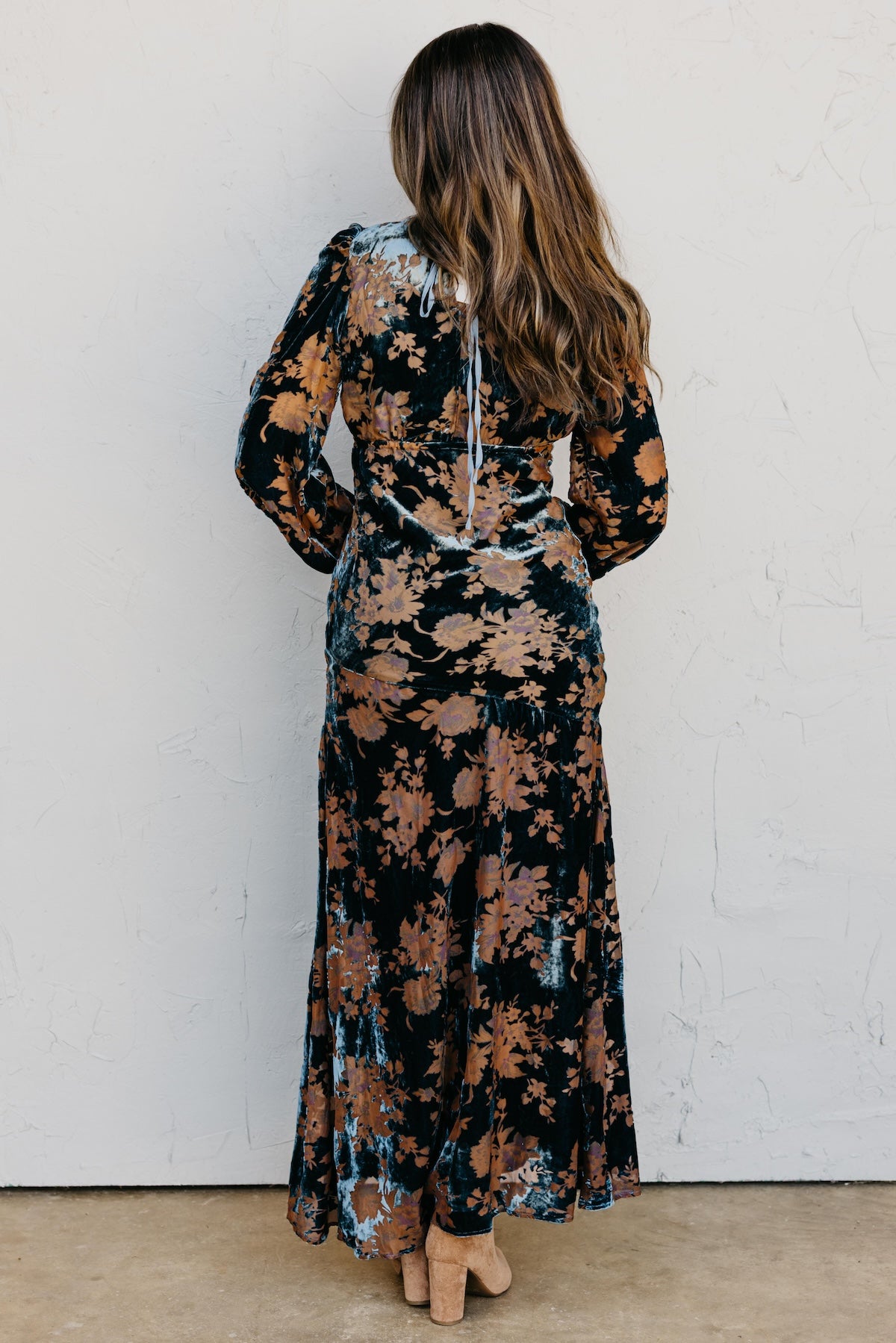The Mariska Burnout Velvet Maxi Dress