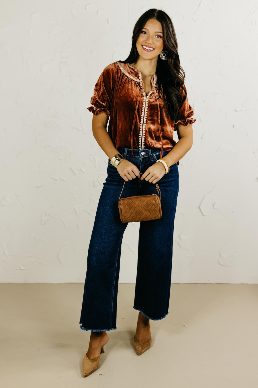 The Elvira Felt Velvet Top