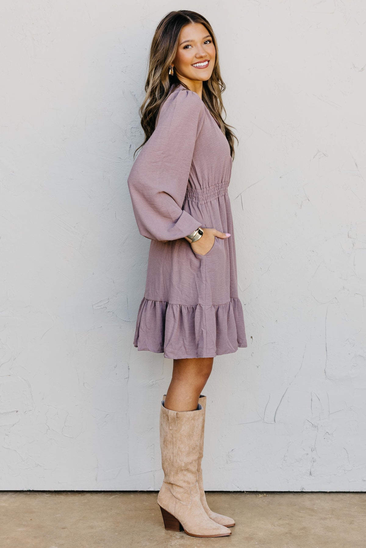 The Irene Elastic Waist Mini Dress