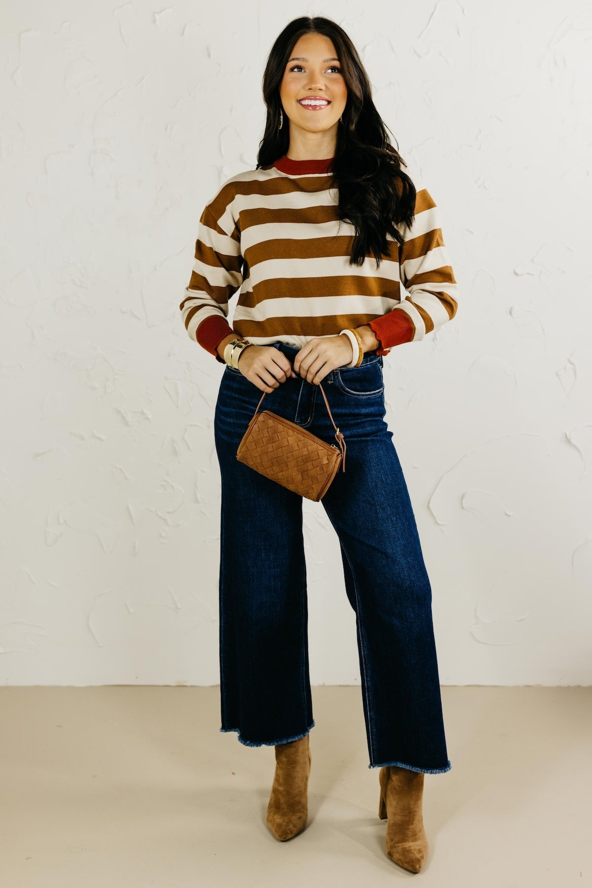 The Precilla Striped Sweater Top