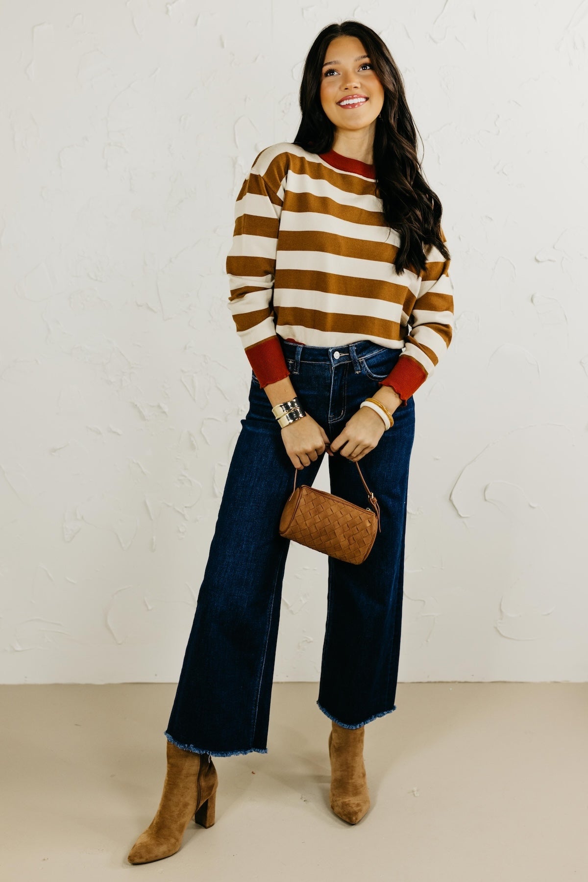 The Precilla Striped Sweater Top