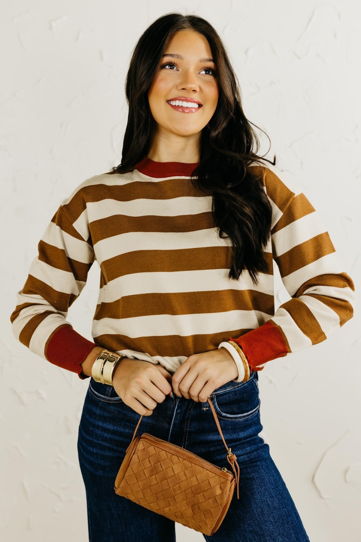The Precilla Striped Sweater Top