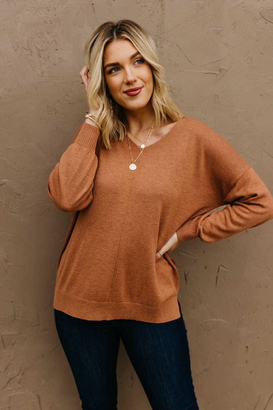 The Lyra Seam Front Sweater  - FINAL SALE
