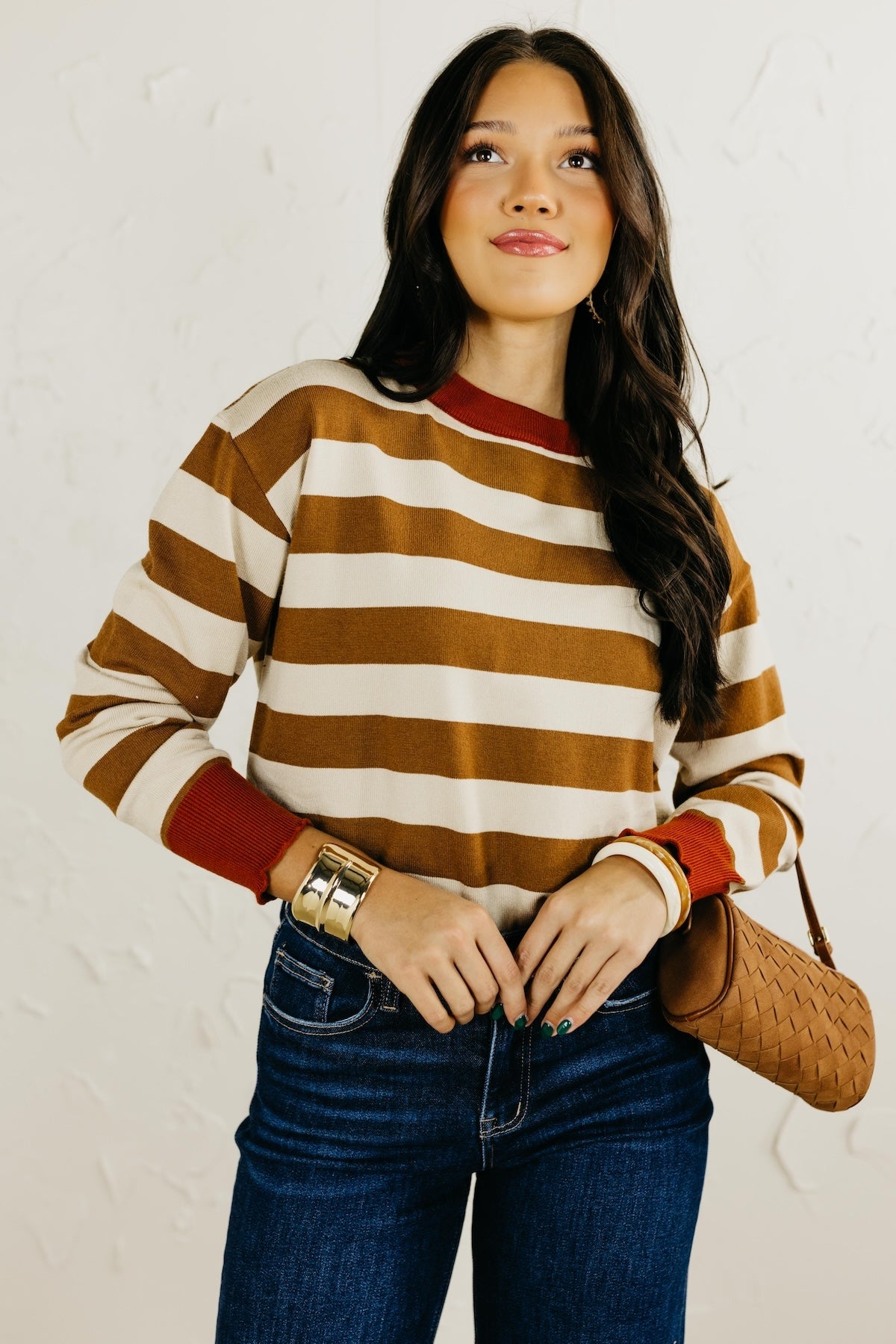 The Precilla Striped Sweater Top