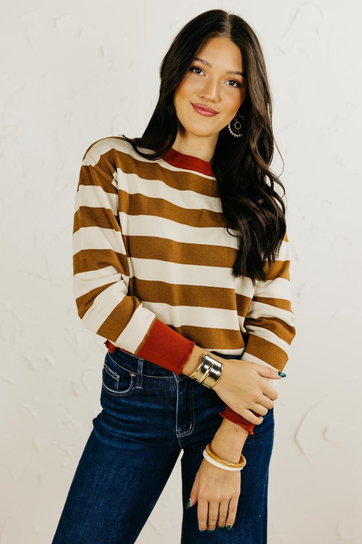 The Precilla Striped Sweater Top